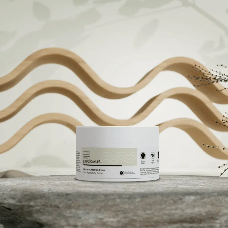 peclavus wellness Körperbutter Wildrose, 250 ml, Ruhe finden